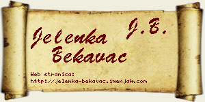 Jelenka Bekavac vizit kartica